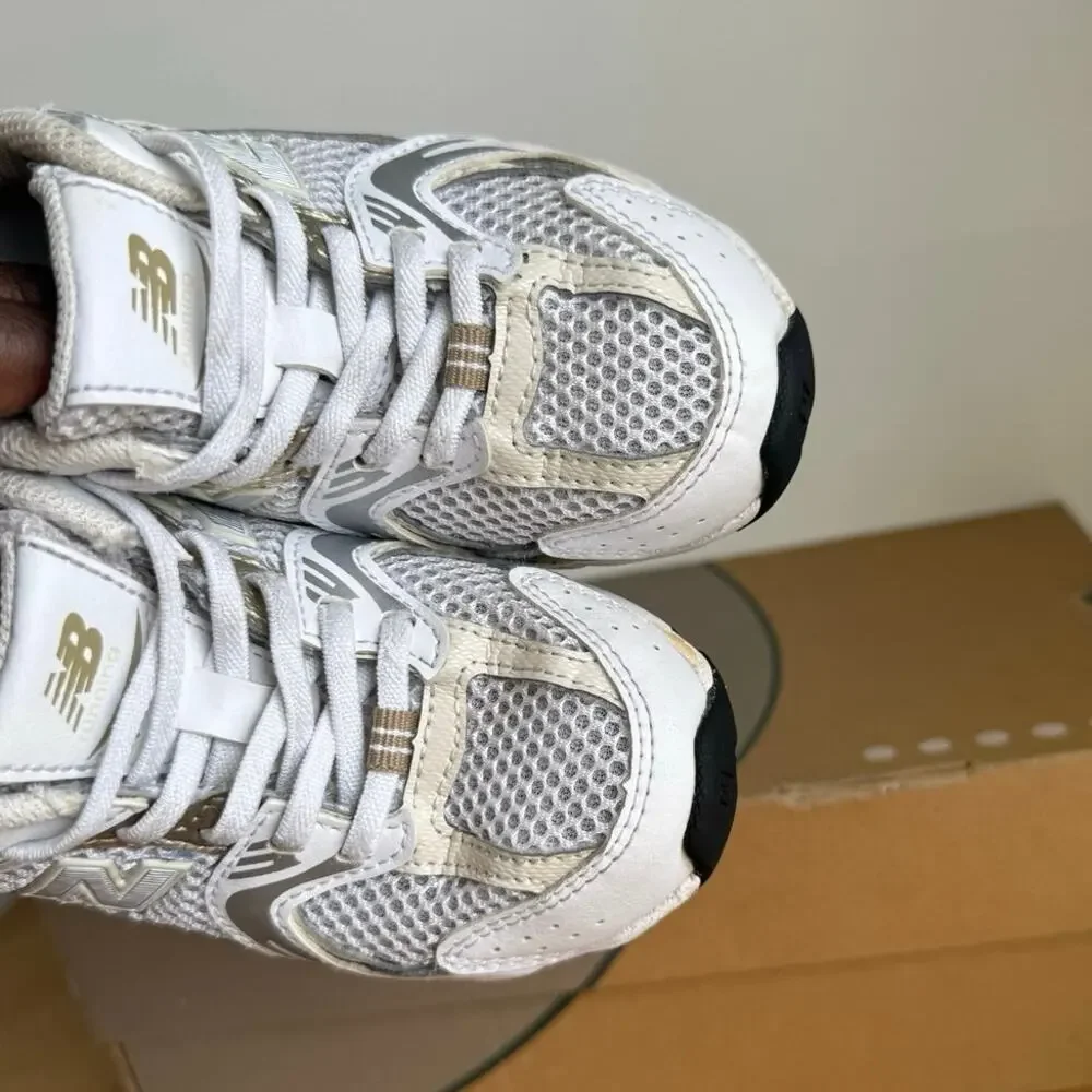 New Balance 530 ‘Metallic Gold/White’ Toddler Sneakers- SZ 11 C